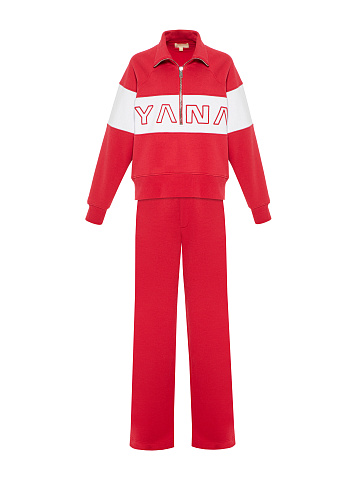 Red & White Embroidered Tracksuit, 1