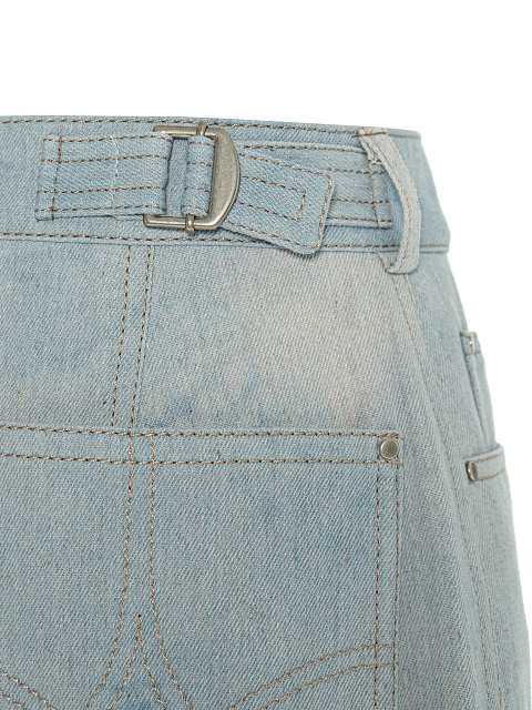 Light Blue Washed Denim Joggers, 6