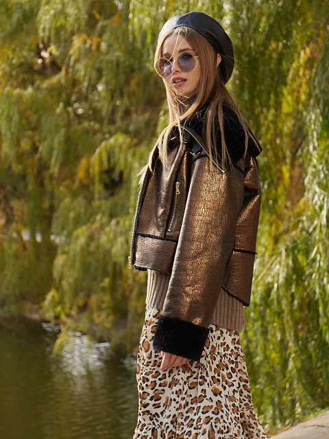 Bronze Lambskin Jacket, 5