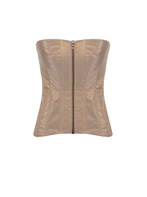 Light beige taffeta corset, 1