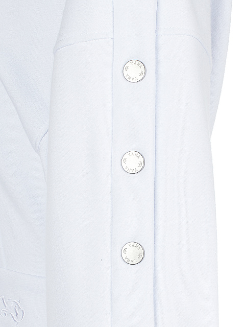 White Cotton Peplum Sweatshirt, 4