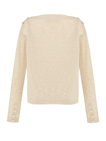 Yellow & White Striped Longsleeve T-shirt, 2