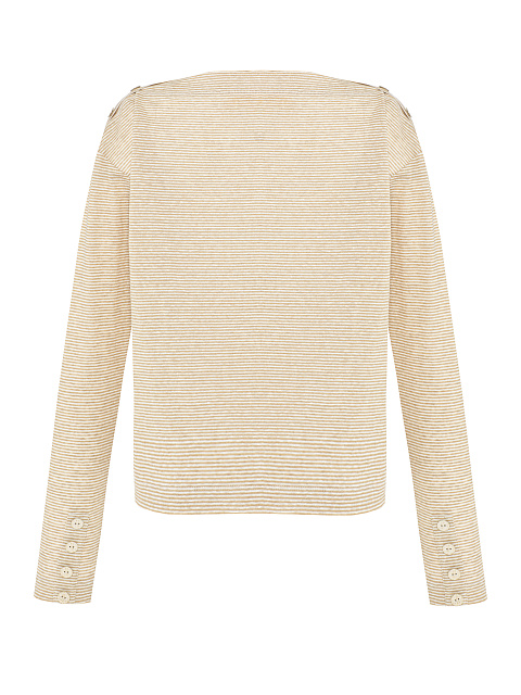 Yellow & White Striped Longsleeve T-shirt, 2