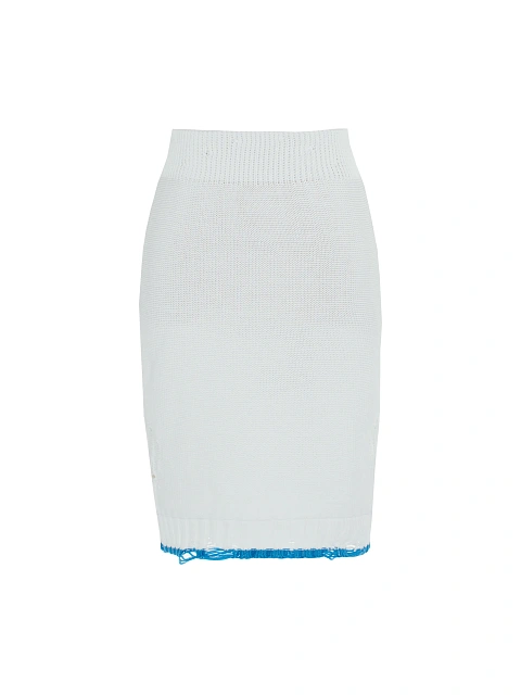 White Jersey Sweater & Midi Skirt Set, 3