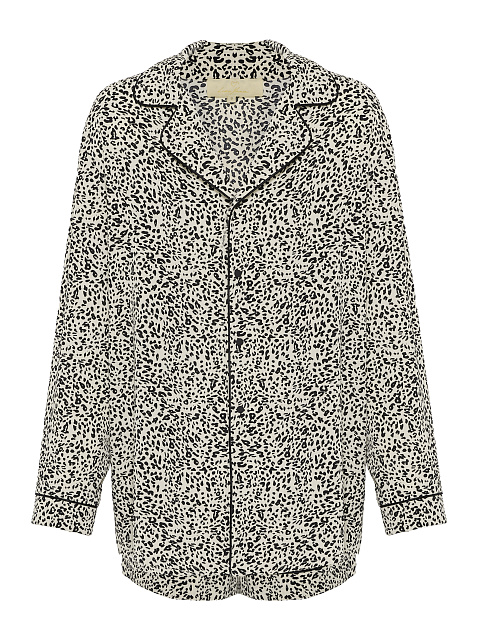 Beige Leopard Pajama Set, 5