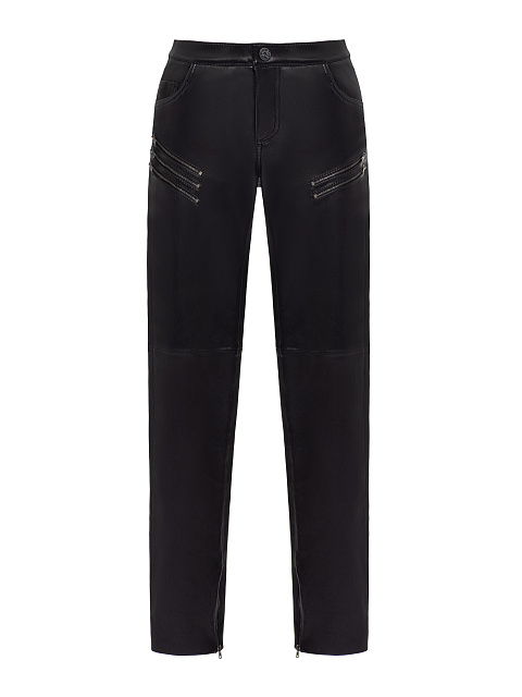 Black Leather Biker Pants, 1