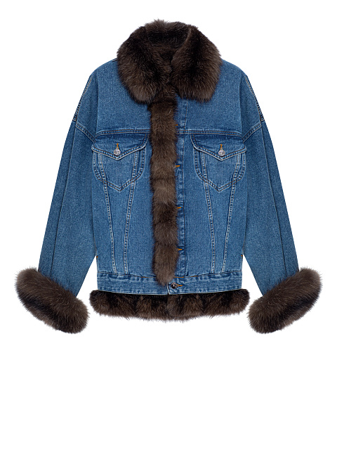 Blue Denim & Sable Fur Jacket, 3