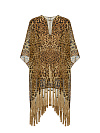 Leopard Fringed Chiffon Tunic