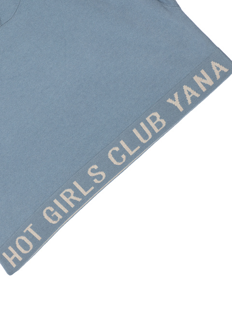 Light Blue "Hot Girls Club" Cashmere Suit, 5