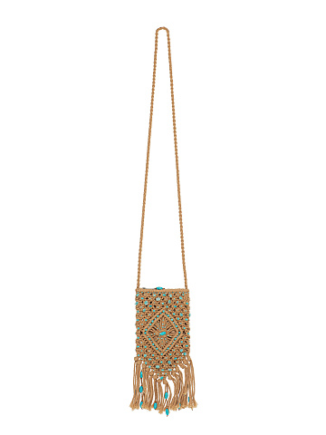 Beige Mini Bag With Bead Embroidery, 1