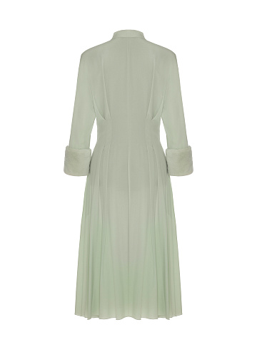 Mint Silk Midi Dress, 2