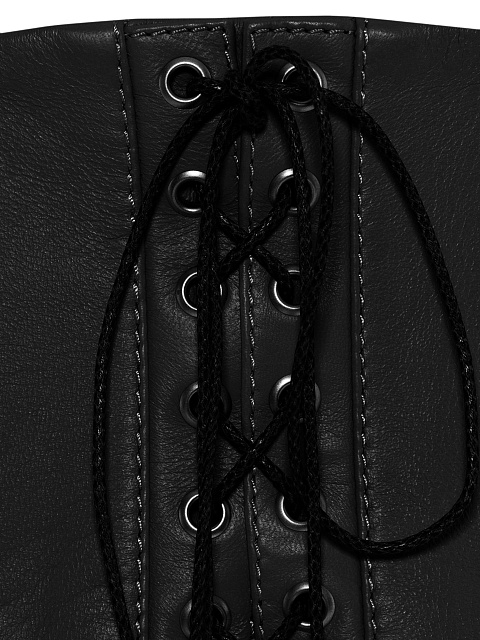 Black leather corset with lacing, 3