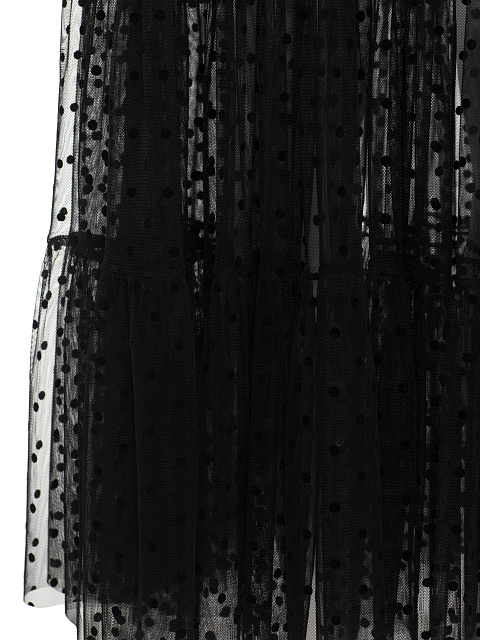 Maxi dress made of black polka-dot mesh, 3