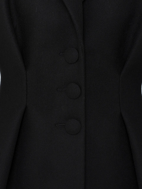 Black Short Wool Coat, 3