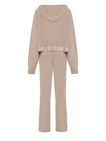 Beige "Hot Girls Club" Cashmere Suit, 2