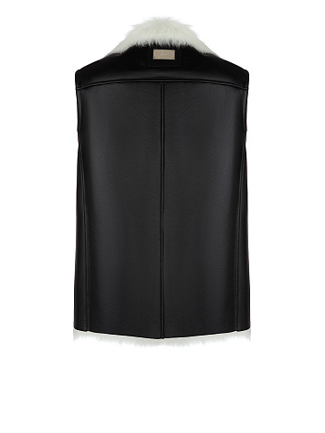 Black & White Shearling Vest, 2