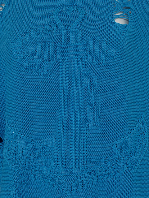 Bright Blue Jersey Sweater & Mini Skirt Set, 5