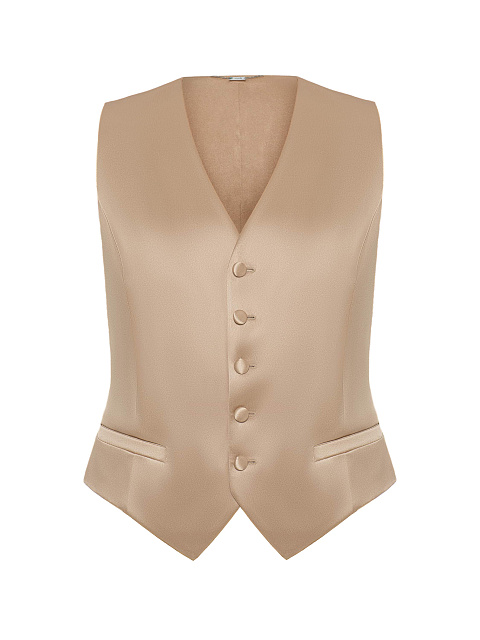 Beige silk three-piece suit, 4