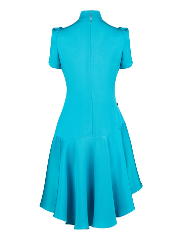 Blue Silk Mini Dress, 2