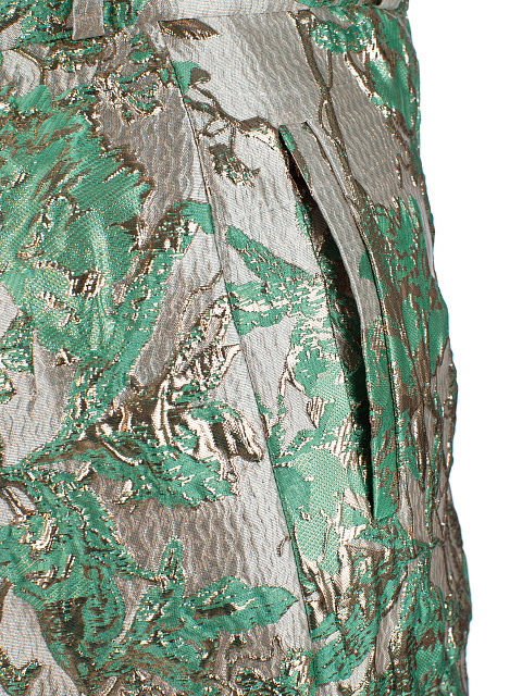 Gold & Green Floral-Brocade Suit, 5