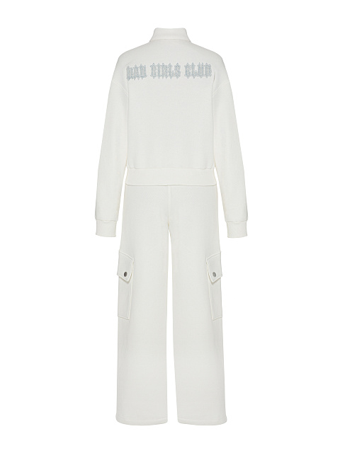 White Jersey Cargo Pants Tracksuit, 3