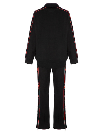 Black Embroidered Jersey Suit, 2