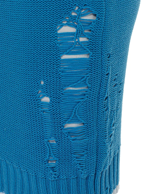 Bright Blue Jersey Sweater & Midi Skirt Set, 5