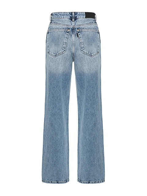 Light Blue Straight Leg Jeans, 2