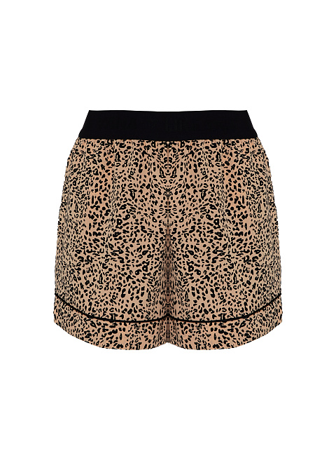 Dark beige pajamas with leopard print, 4