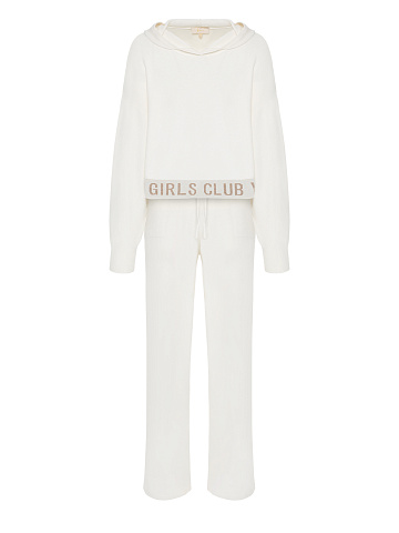 White "Hot Girls Club" Cashmere Suit, 2