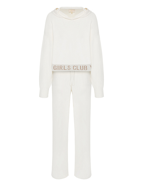 White "Hot Girls Club" Cashmere Suit, 2