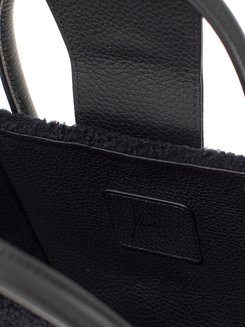 Black Shearling Lily Bag, 5