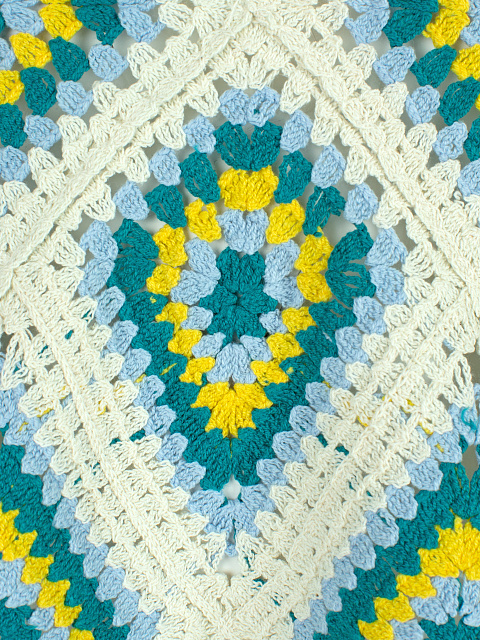 Ivory & Green Crochet Knitted Top, 4