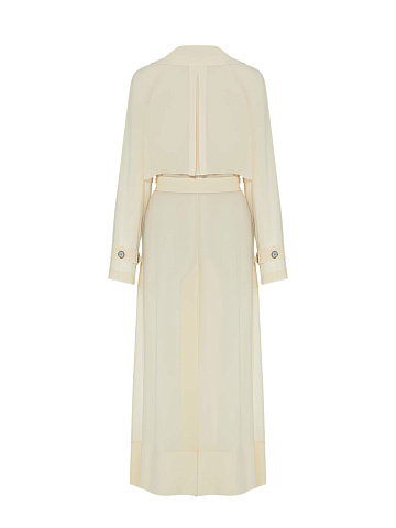 Milk-colored chiffon trench coat, 2