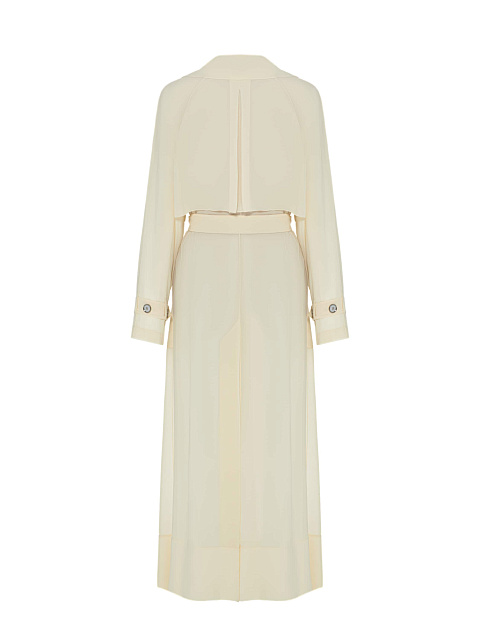 Milk-colored chiffon trench coat, 2