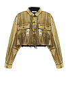 Golden Plated Black Denim Jacket