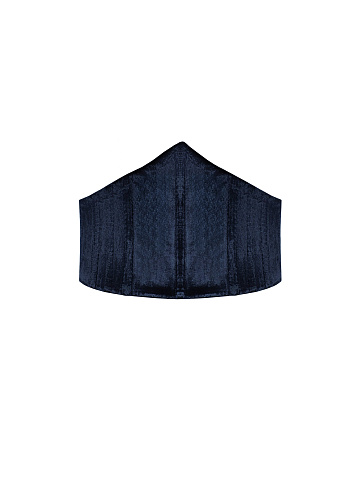 Dark blue velvet corset, 1