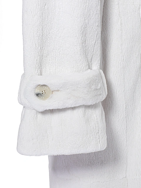 White Mink Fur Trench Coat, 4