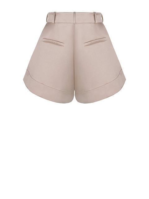 Beige satin shorts, 2