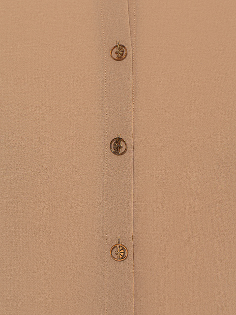 Beige Embroidered Chiffon Shirt, 3