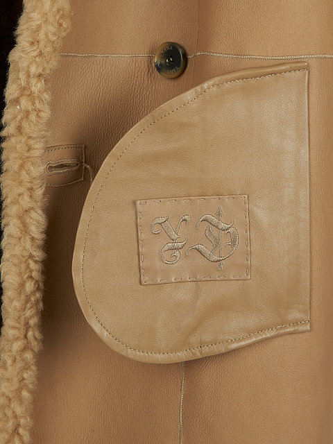 Brown Shearling Coat, 4