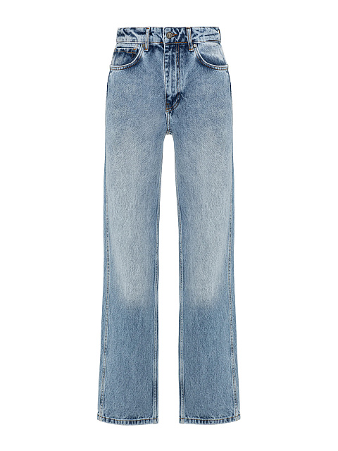 Light Blue Straight Leg Jeans, 1