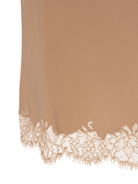 Beige silk lace mini dress, 3