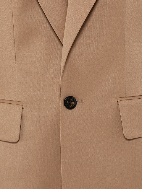 Beige Wool Pant Suit, 6