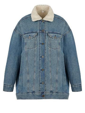 Blue Denim & Faux Fur Jacket, 1