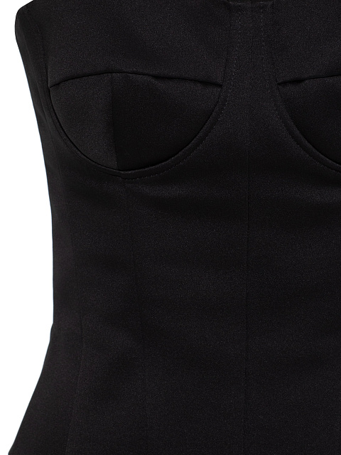 Black satin corset, 3