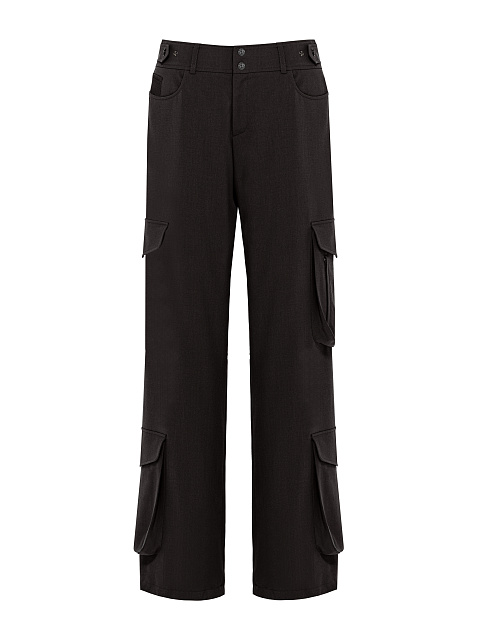Brown Cargo Pants Suit, 4