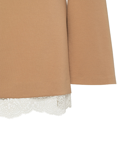 Beige Jersey Mini Dress, 3