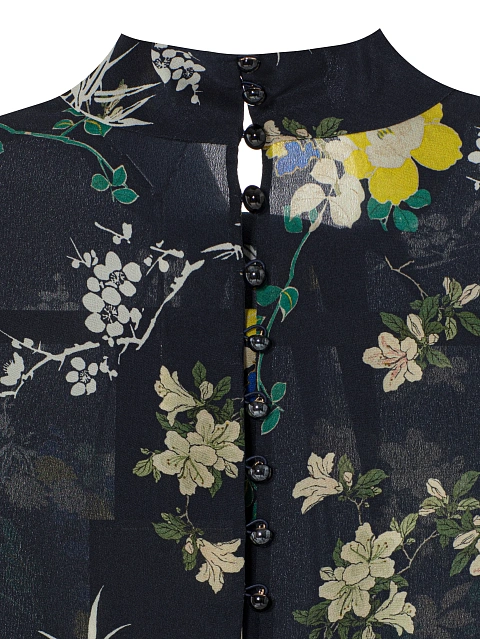 Navy Floral Midi Dress, 4