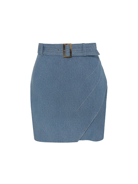 Blue denim two-piece suit, 3